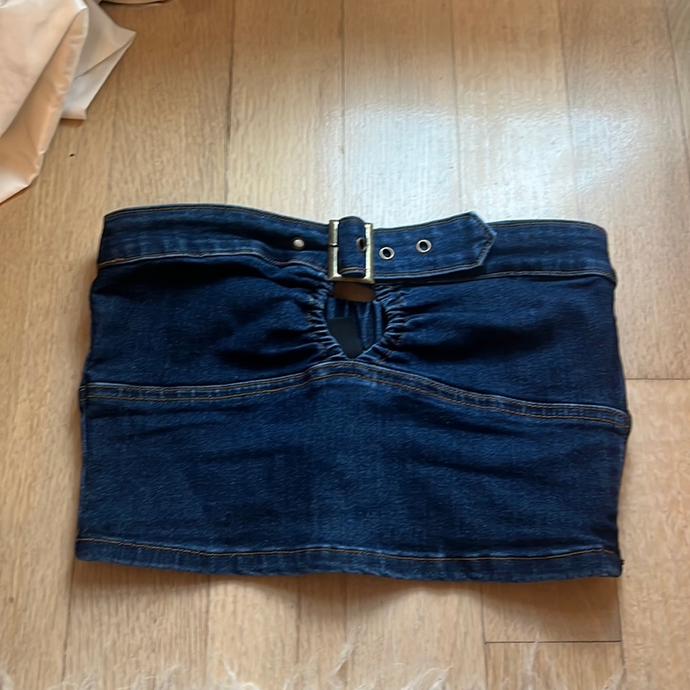 Denim Tube Top